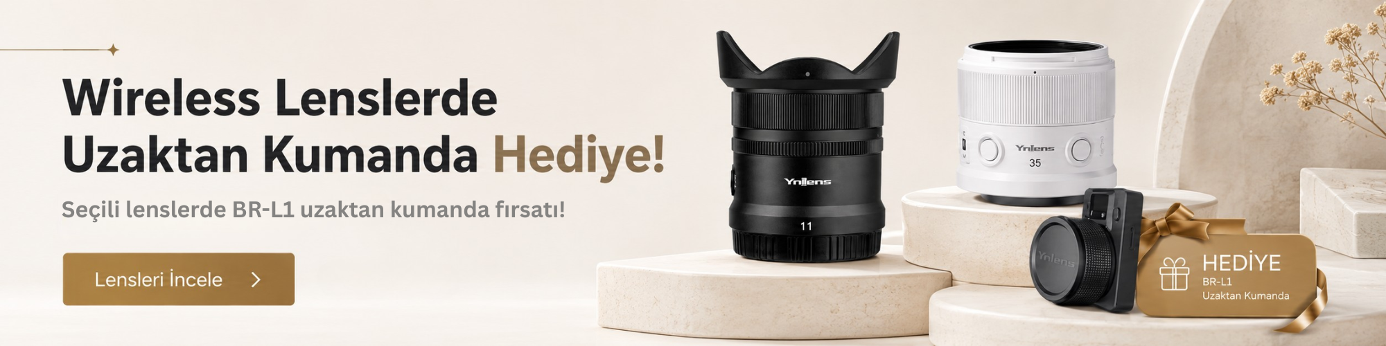 Wireless Lenslerde BR-L1 Uzaktan Kumanda Hediye
