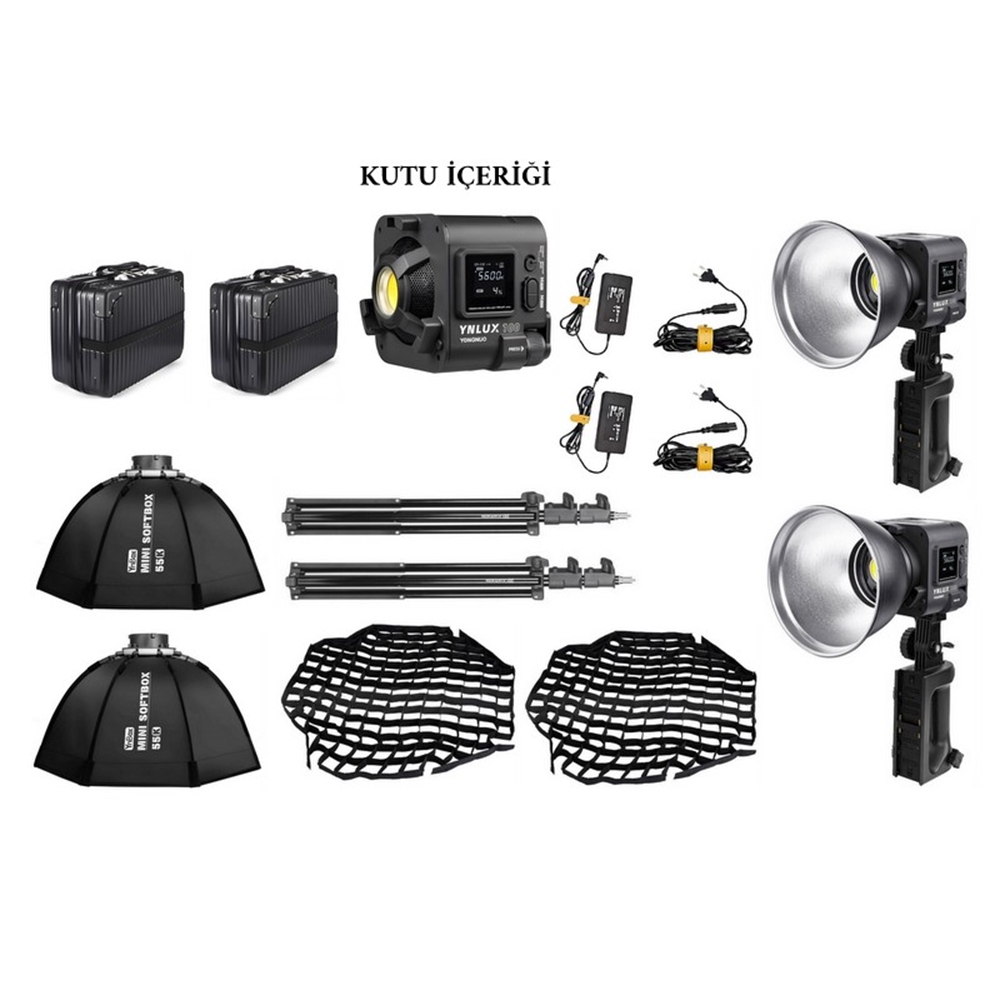 Yongnuo YNLUX100-RGB 120W 2'li LED Işık Seti