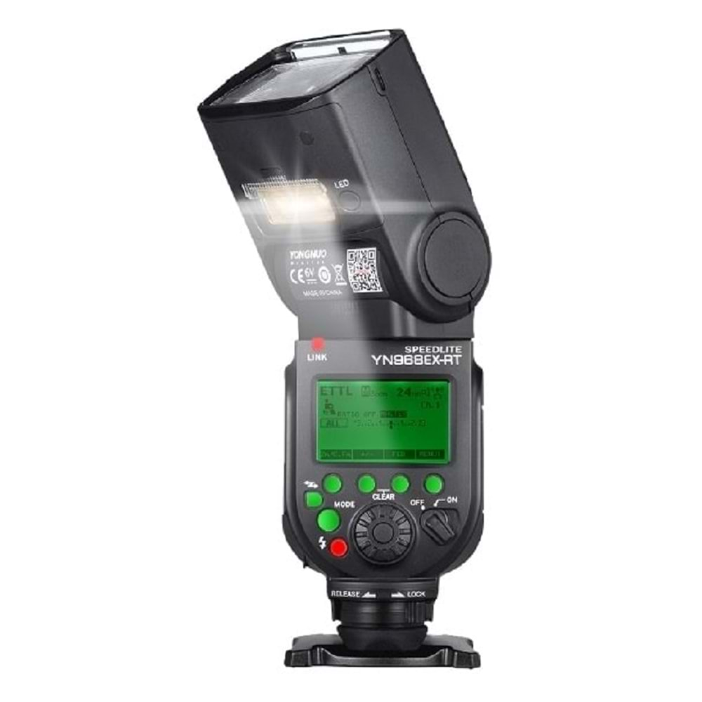 Yongnuo YN968EX-RT Dahili Led Canon Uyumlu HSS TTL Tepe Flaşı