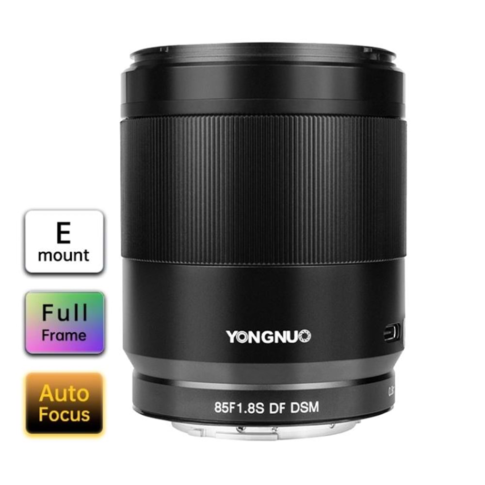 Yongnuo 85mm f/1.8S DF DSM Full Frame Sony E Mount Uyumlu Otofokus Prime Lens