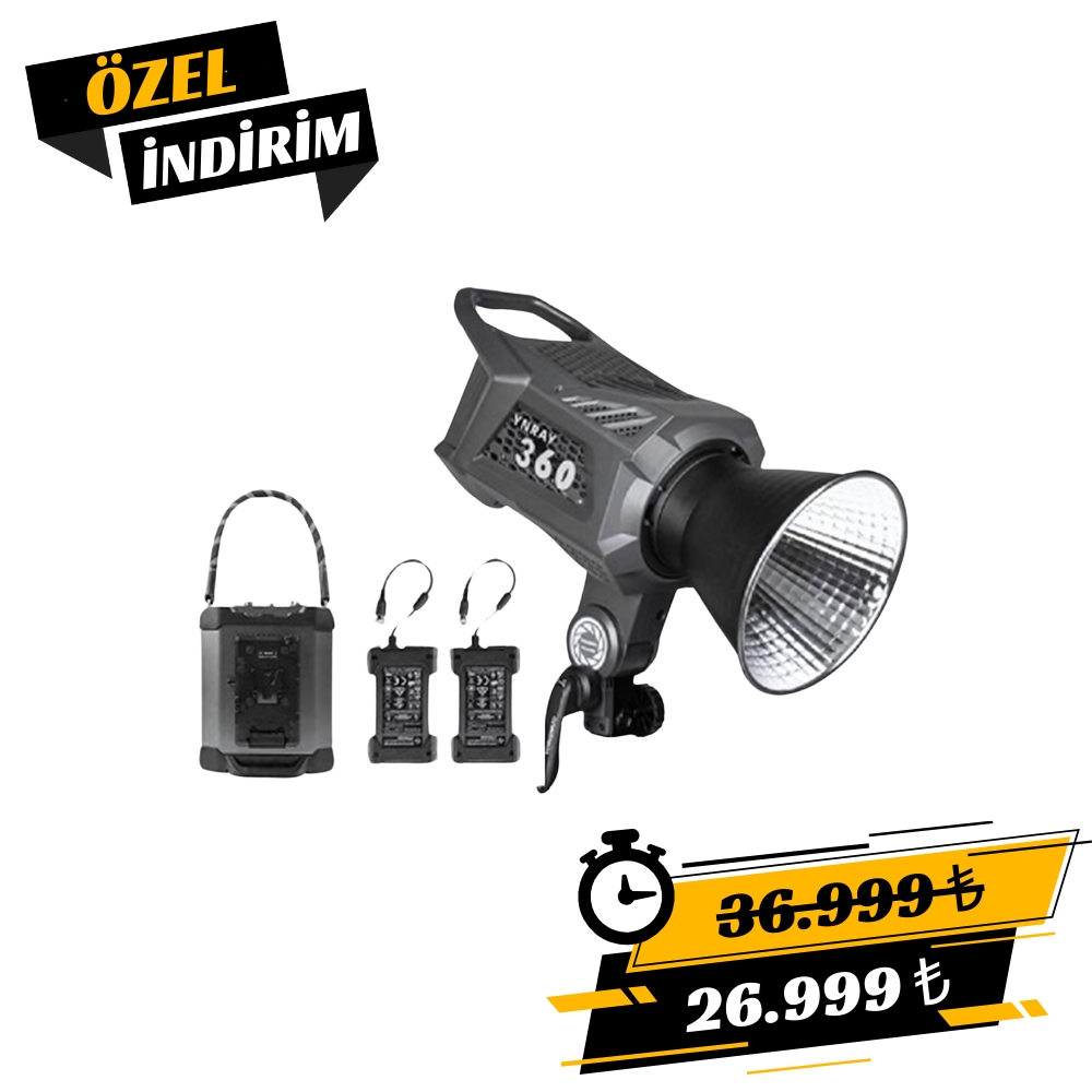 Yongnuo YNRAY360 DMX Kontrollü 360W Bi-Color COB LED Işık (Kit Versiyon)