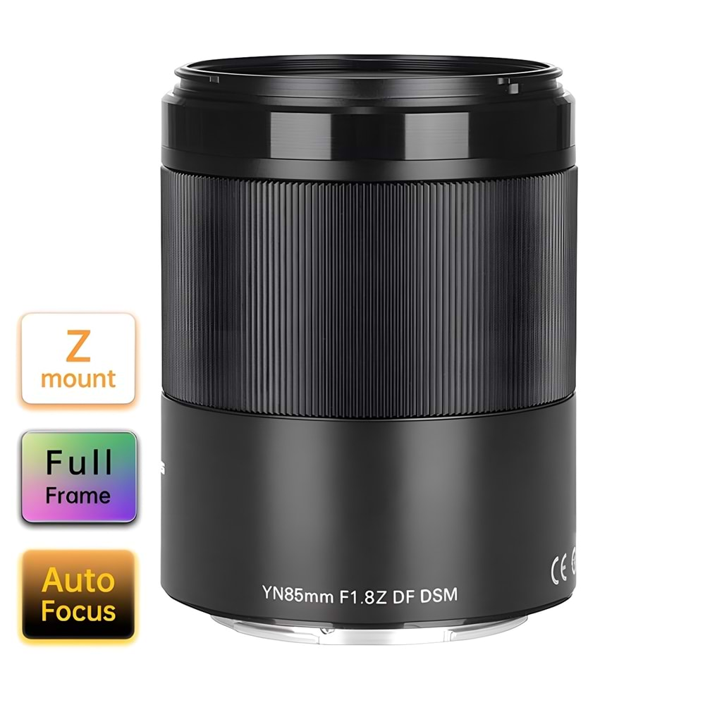 Yongnuo 85mm f/1.8Z DF DSM Full Frame Nikon Z Mount Uyumlu Otofokus Prime Lens