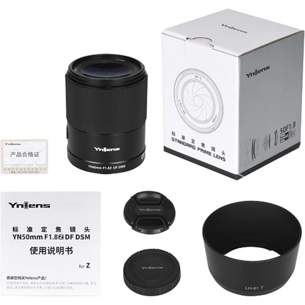 Yongnuo 50mm f/1.8Z DF DSM Full Frame Nikon Z Mount Uyumlu Otofokus Prime Lens