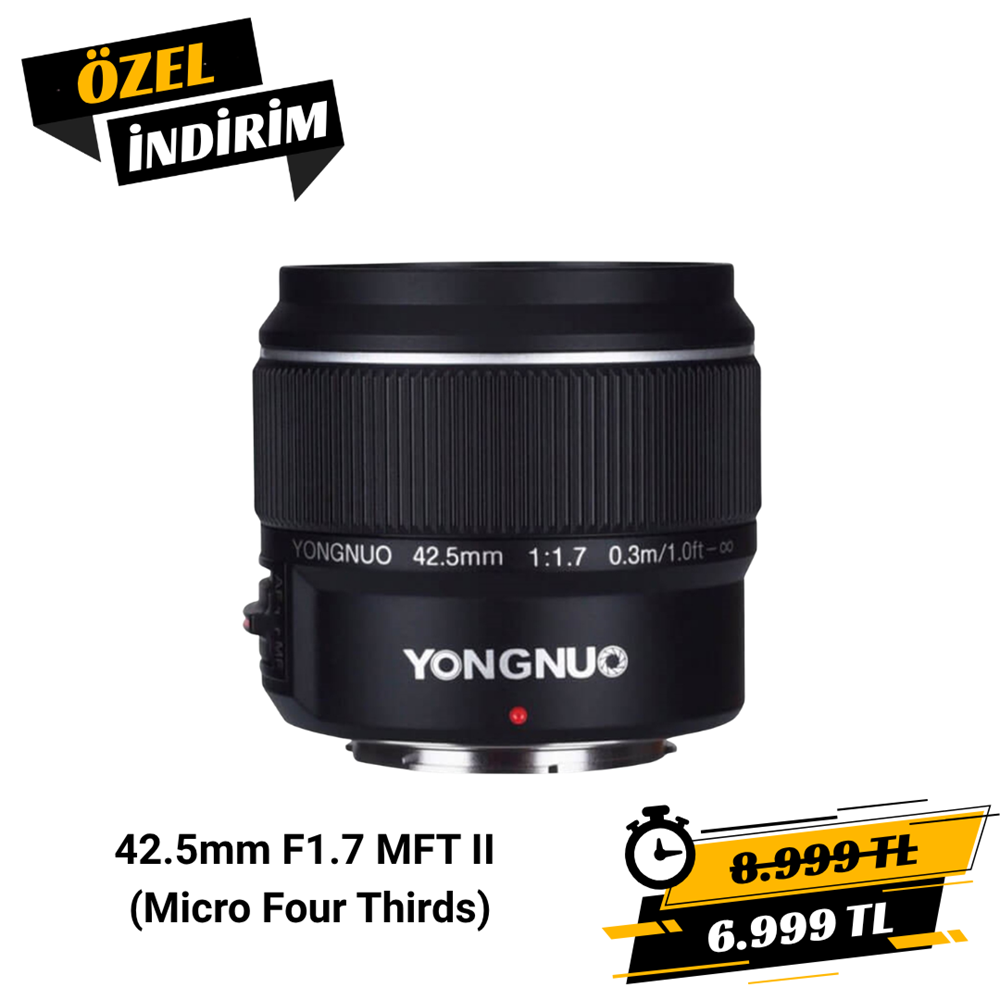Yongnuo 42.5mm f/1.7 II MFT Otofokus Lens (M43 Panasonic ve Olympus Mount)