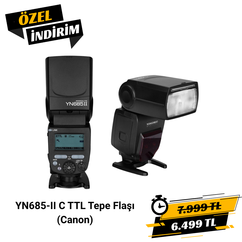 Yongnuo YN685-II C Canon Uyumlu HSS TTL Tepe Flaşı