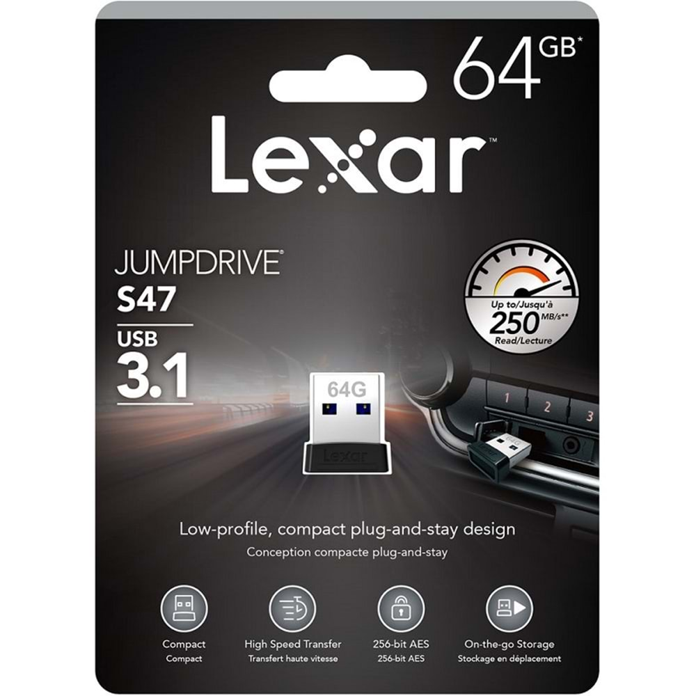 Lexar 64 GB JumpDrive S47 USB 3.1 Flaş Bellek