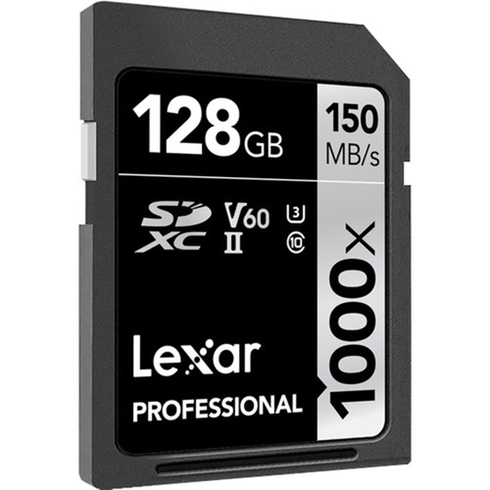 Lexar 128 GB 1000x U3 V60 4K SD Hafıza Kartı 150 Mb/s