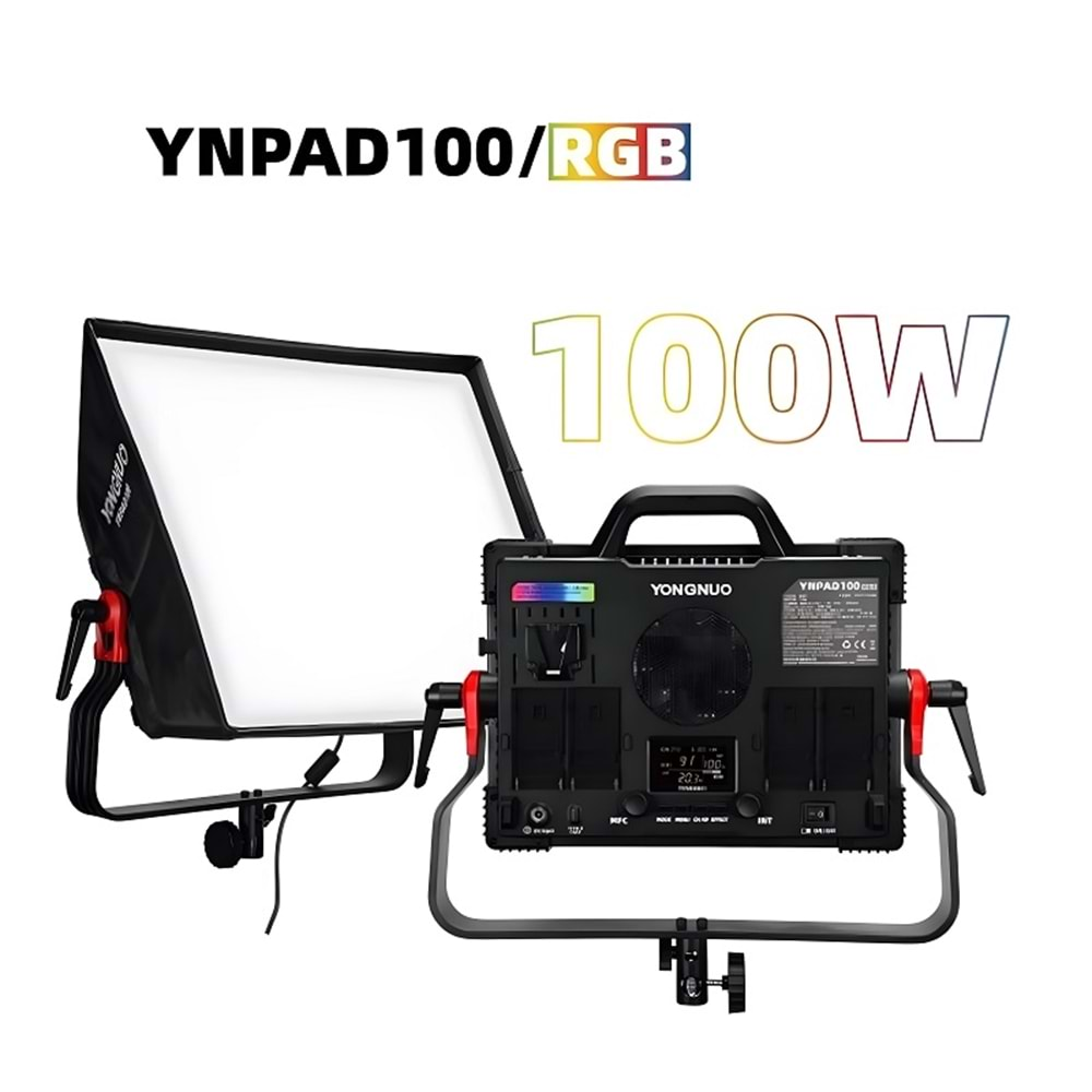 Yongnuo YNPAD100 RGB 2.000-10.000 Kelvin 100W LED Işık (Kit Versiyon)