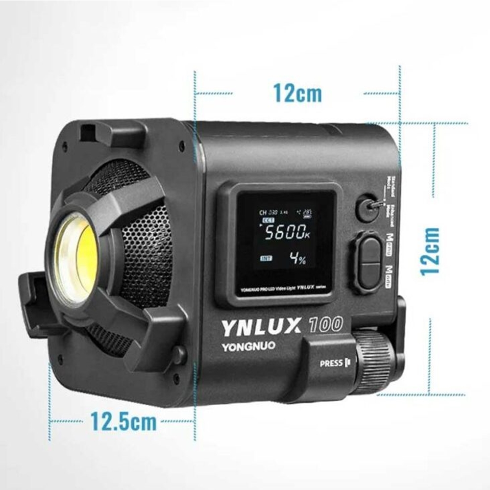 Yongnuo YNLUX100 3200-5600K Bi-Color LED Işık, Siyah Kasa (Monolight)