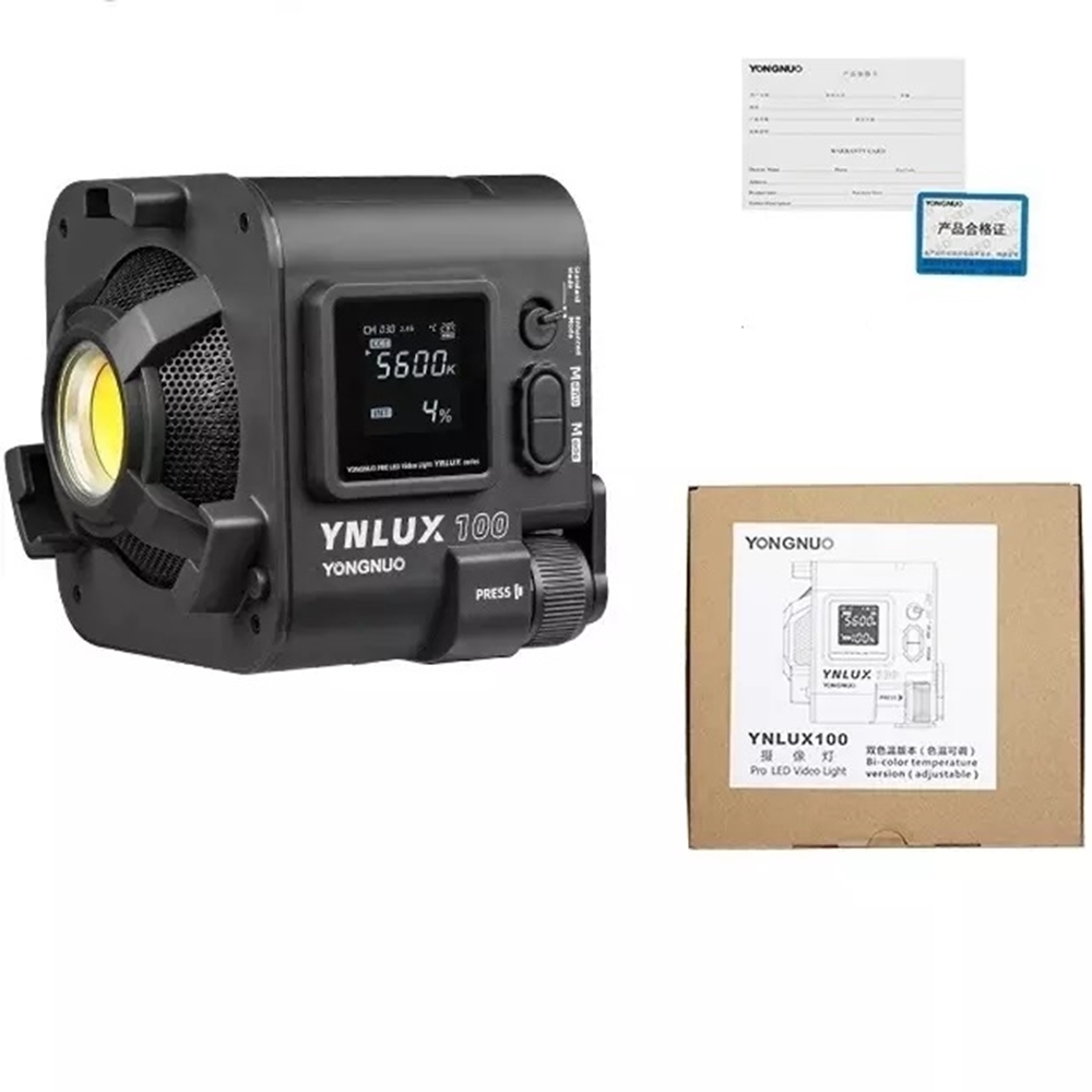 Yongnuo YNLUX100 3200-5600K Bi-Color LED Işık, Siyah Kasa (Monolight)