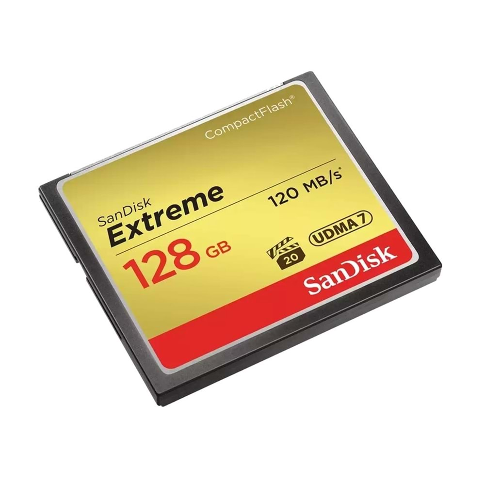 Sandisk Extreme 128 GB 4K CF Compact Flash Hafıza Kartı 120mb/s