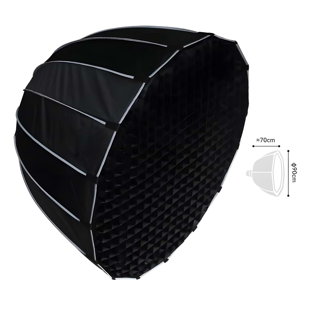 LATT Easysoft 90 Kolay Kurulum Gridli Bowens Mount Softbox 90cm