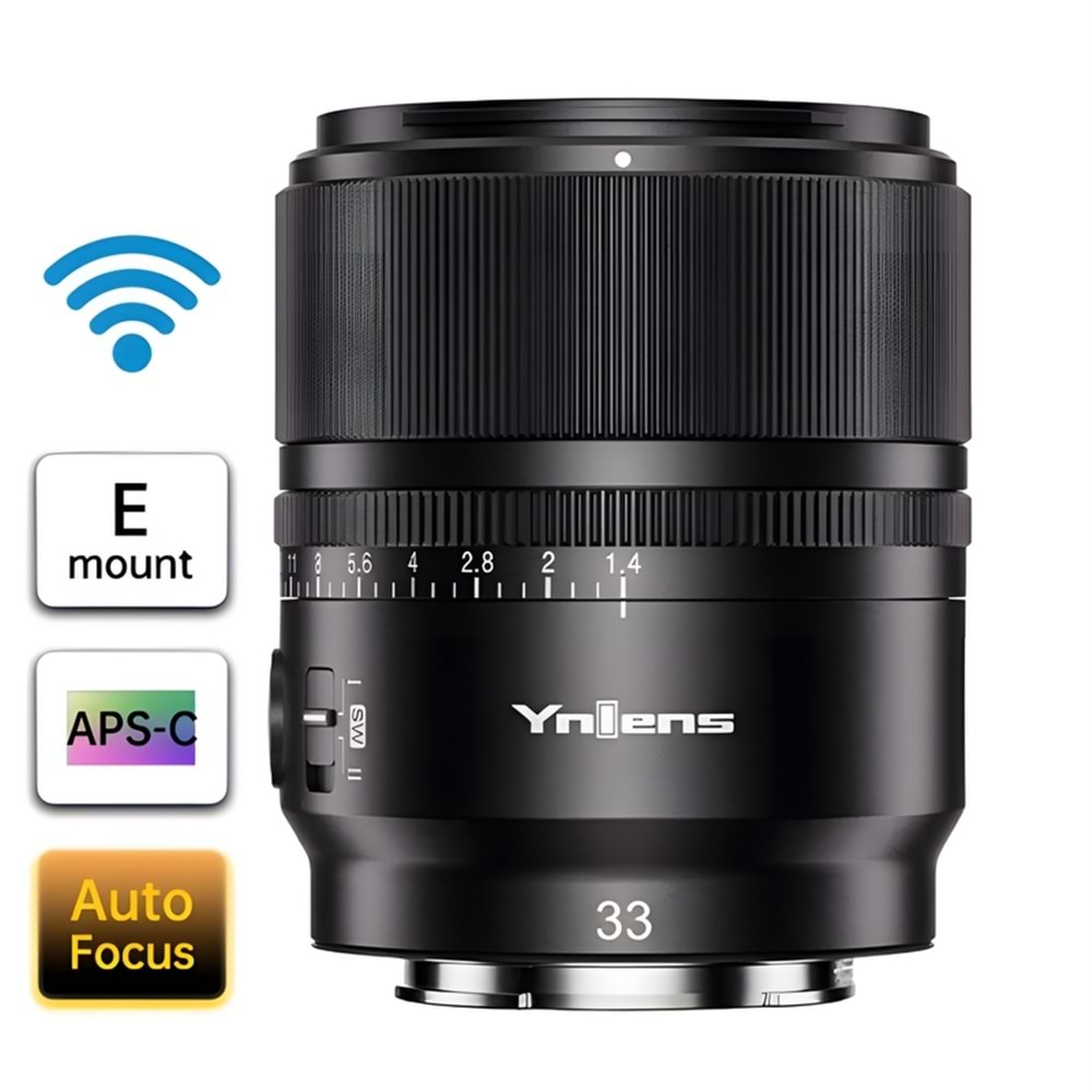 Yongnuo 33mm f/1.4S DA DSM WL APS-C Otofokus Wireless Lens (Sony E)