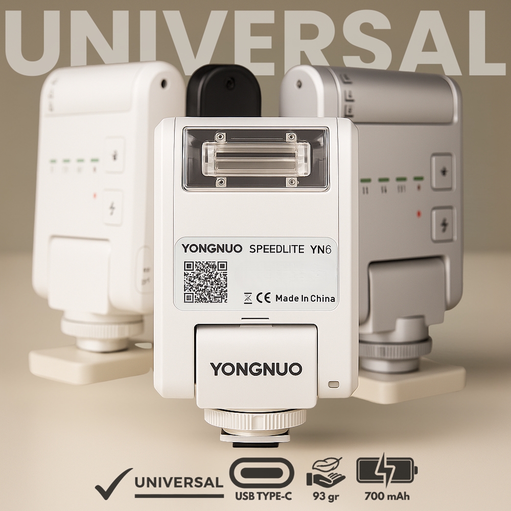 Yongnuo YN6 Micro Bataryalı Universal Tepe Flaşı (Beyaz)
