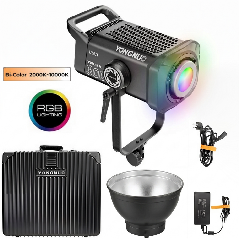 Yongnuo YNLUX300-RGB 300W COB Led Işık (Kit)