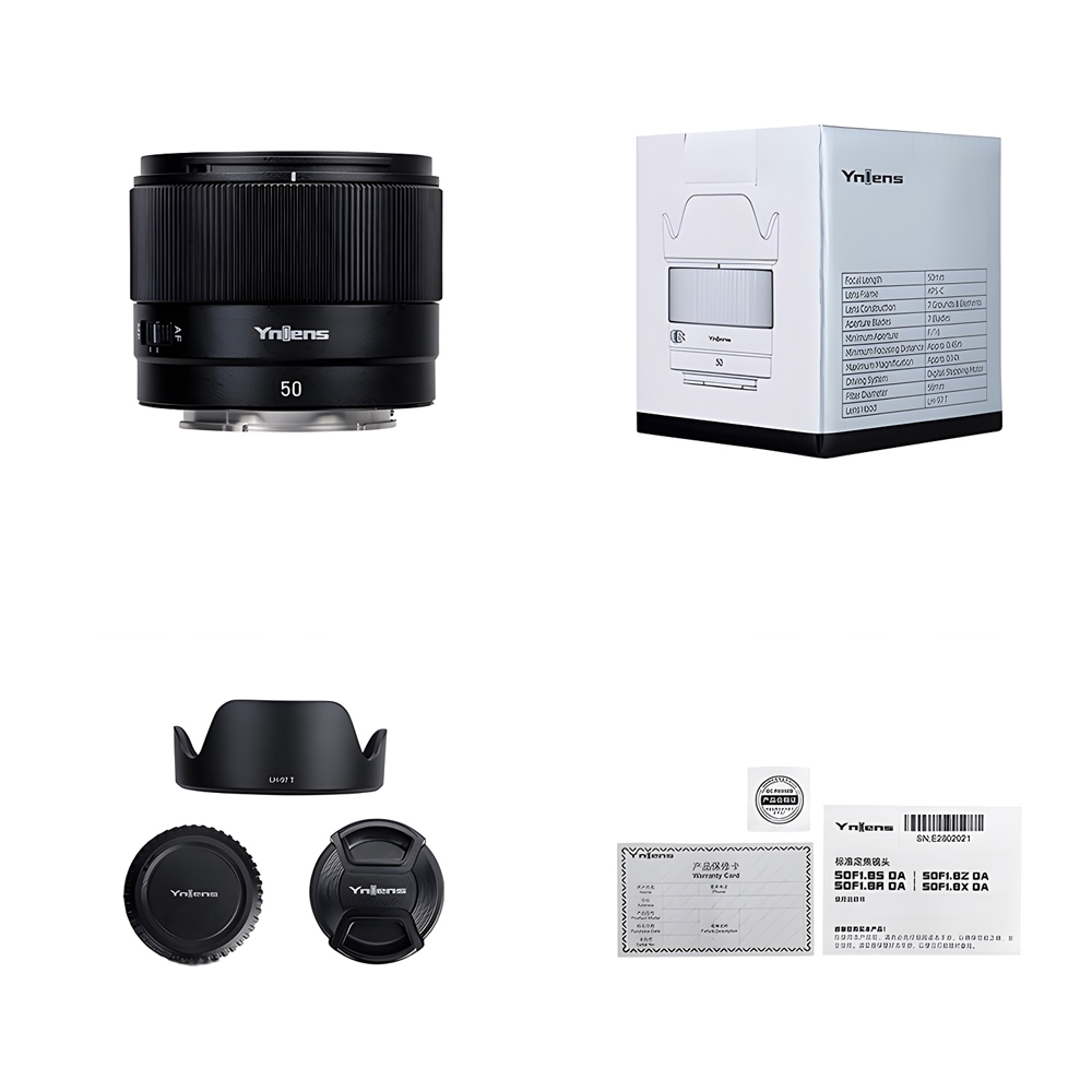 Yongnuo 50mm f/1.8S DA Lite APS-C Otofokus Lens (Sony E) Siyah