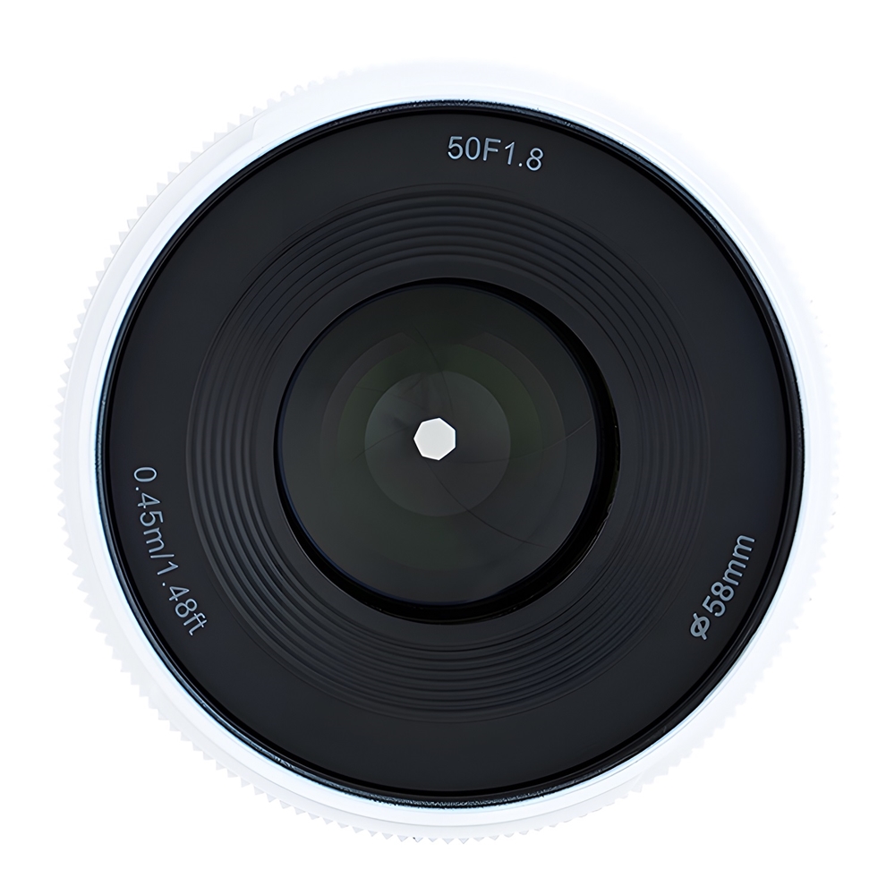 Yongnuo 50mm f/1.8S DA Lite APS-C Otofokus Lens (Sony E) Beyaz