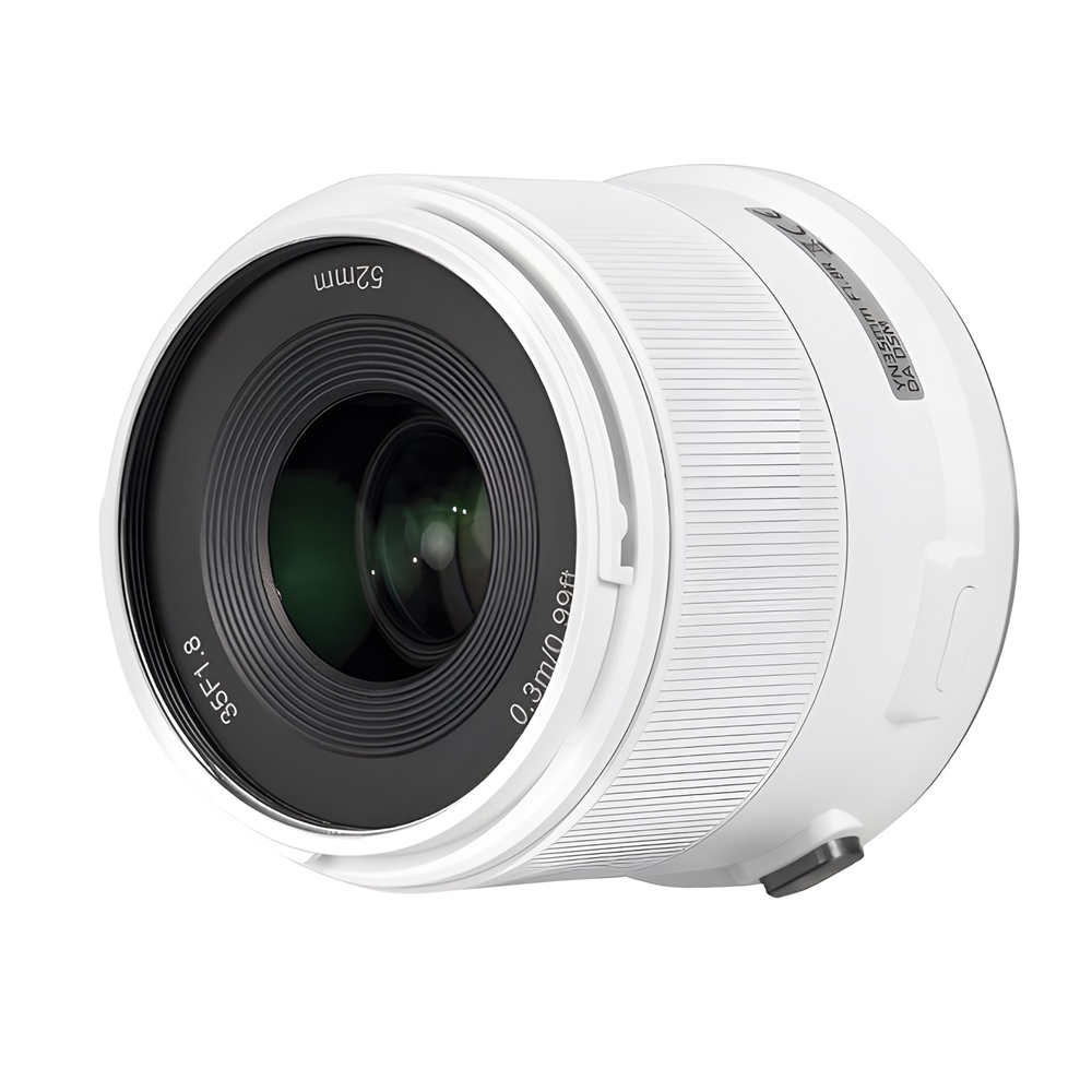 Yongnuo 35mm f/1.8R DA DSM APS-C Otofokus Lens (Canon RF) Beyaz
