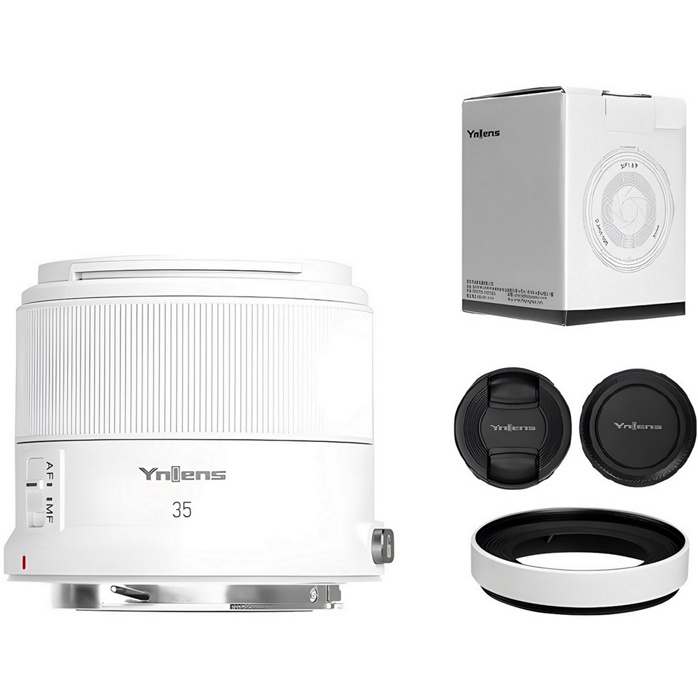Yongnuo 35mm f/1.8R DA DSM APS-C Otofokus Lens (Canon RF) Beyaz