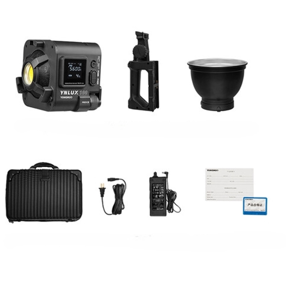 Yongnuo YNLUX100 100W 5600K COB LED Işık, Siyah Kasa (Kit)