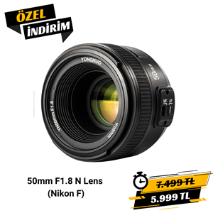 Yongnuo 50mm f/1.8 Full Frame APS-C Otofokus Lens (Nikon F Mount)