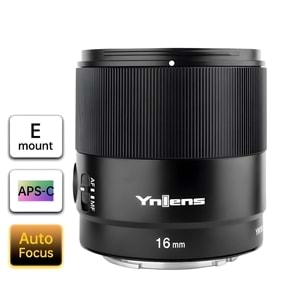 Yongnuo 16mm f/1.8S DA DSM APS-C Sony E Mount Uyumlu Otofokus Prime Lens