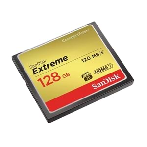 Sandisk Extreme 128 GB 4K CF Compact Flash Hafıza Kartı 120mb/s