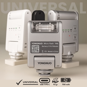 Yongnuo YN6 Micro Bataryalı Universal Tepe Flaşı (Gümüş)