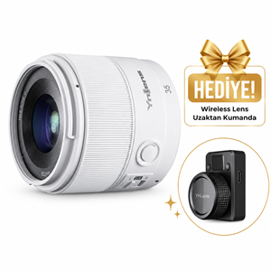 Yongnuo 35mm F1.8S DA DSM WL APS-C Otofokus Wireless Lens, Beyaz (Sony E Mount)
