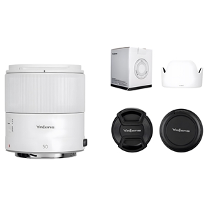Yongnuo 50mm f/1.8R DF DSM Full Frame Otofokus Lens (Canon RF) Beyaz