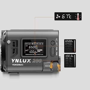 Yongnuo YNLUX200 5600K 200W COB Led Işık, Gri Kasa (Kit)