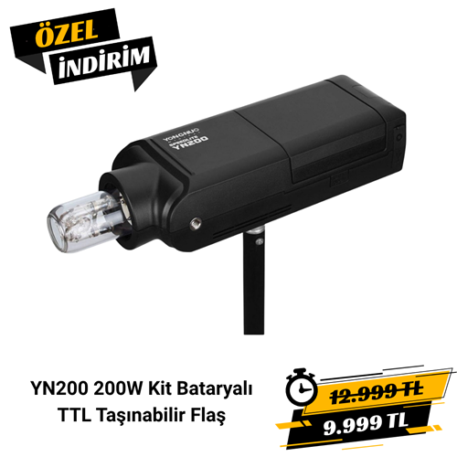 Yongnuo YN200 200W Kit Bataryalı TTL Taşınabilir Flaş