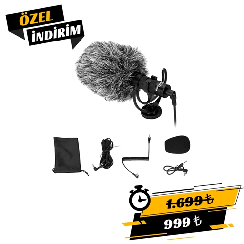 Yongnuo YN220 Rüzgarlıklı Cardioid Shotgun Mikrofon