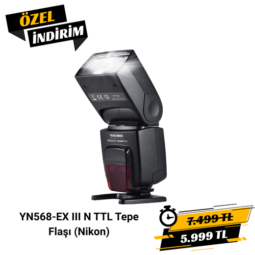 Yongnuo YN568EX-III Nikon Uyumlu HSS TTL Tepe Flaşı