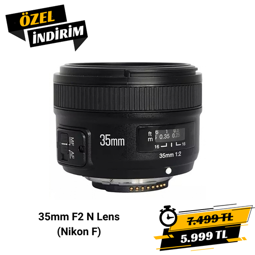 Yongnuo 35mm f/2 N Full Frame - APS-C Otofokus Lens (Nikon F Mount)