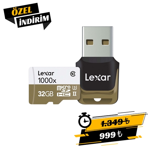 Lexar 32 GB 1000x UHS-II U3 4K Micro SD Hafıza Kartı 150mb/s