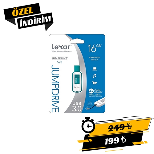 LEXAR 16 GB JumpDrive S23 USB 3.0 Flaş Bellek