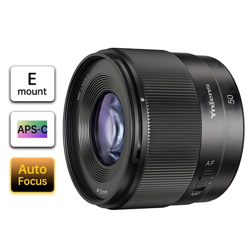 Yongnuo 50mm f/1.8S DA Lite APS-C Otofokus Lens (Sony E) Siyah