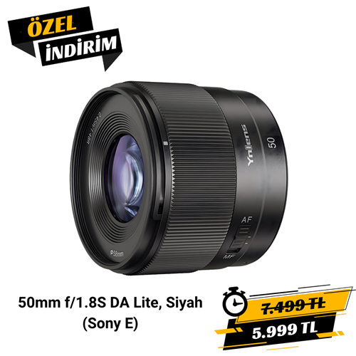 Yongnuo 50mm f/1.8S DA Lite APSC Otofokus Lens, Siyah (Sony E Mount)