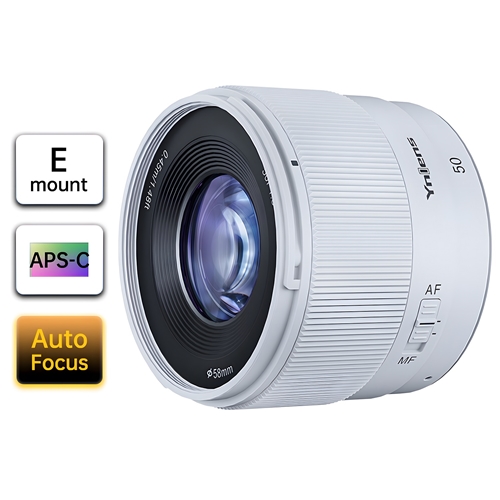 Yongnuo 50mm f/1.8S DA Lite APS-C Otofokus Lens (Sony E) Beyaz