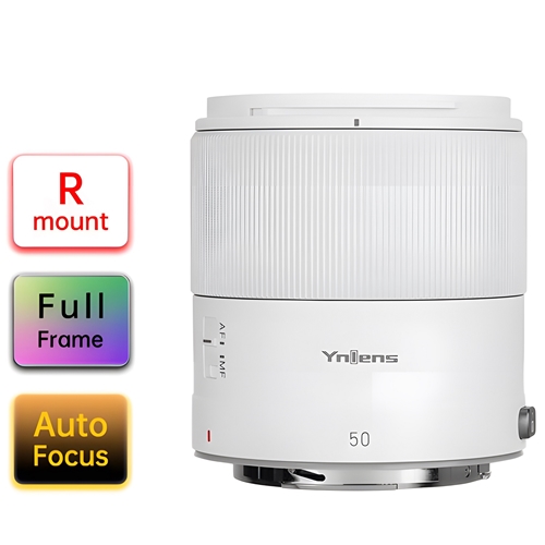 Yongnuo 50mm f/1.8R DF DSM Full Frame Otofokus Lens (Canon RF) Beyaz