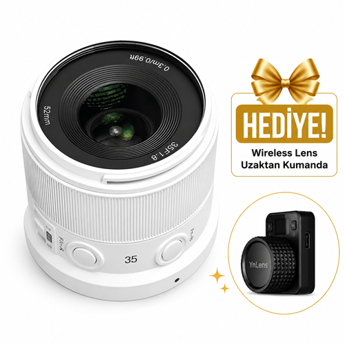 Yongnuo 35mm f/1.8Z DA DSM WL APS-C Wireless Otofokus Lens, Beyaz (Nikon Z Mount)