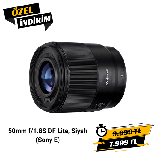 Yongnuo 50mm f/1.8S DF Lite Full Frame Otofokus Lens, Siyah (Sony E Mount)