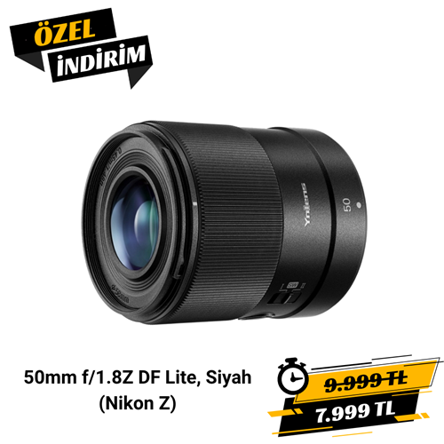 Yongnuo 50mm f/1.8Z DF Lite Full Frame Otofokus Lens, Siyah (Nikon Z Mount)