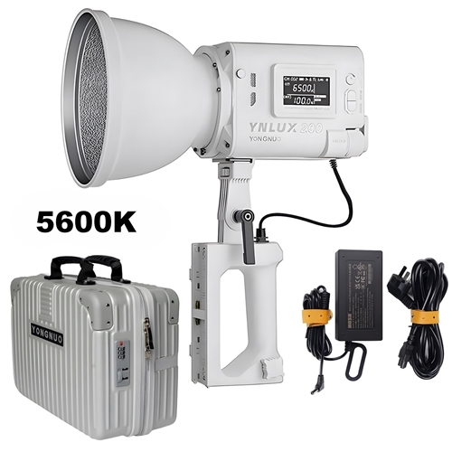 Yongnuo YNLUX200 5600K 200W COB Led Işık, Beyaz Kasa (Kit)