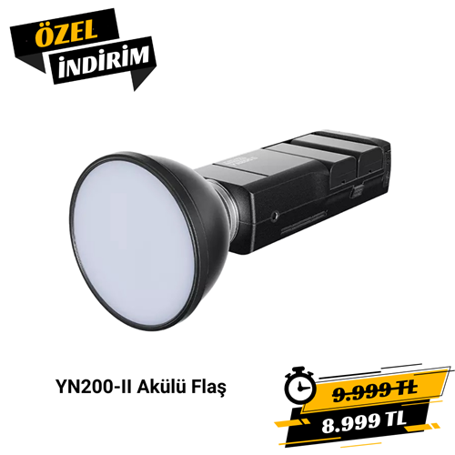 Yongnuo YN200-II 200W Taşınabilir Sony NP-F Batarya Uyumlu TTL Flaş