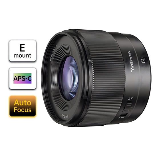 Yongnuo 50mm f/1.8S DA Lite APSC Otofokus Lens, Siyah (Sony E