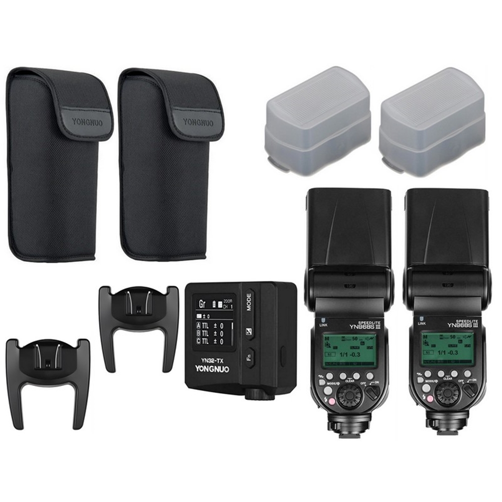 Yongnuo YN968S III Sony Uyumlu 2+1 Flaş Seti (YN32-TX)