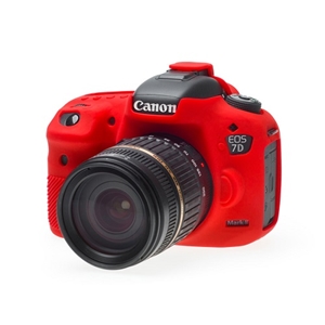 Easycover Canon 7D Mark II Silikon Kılıf Kırmızı