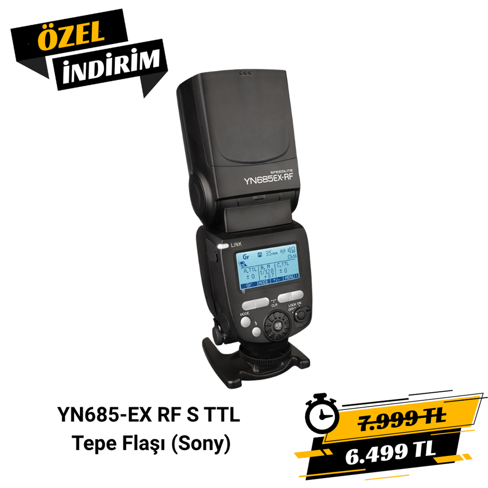 Yongnuo YN685EX-RF Sony Uyumlu HSS TTL Tepe Flaşı